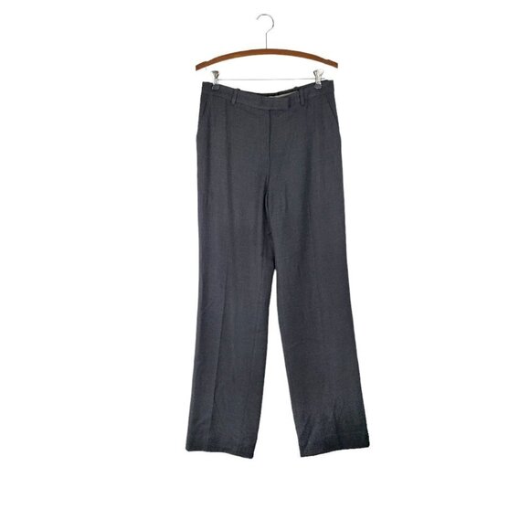 Armani Collezioni Straight Leg Dress Pants Gray Wool Blend Career Womens Size 8 - Picture 1 of 9